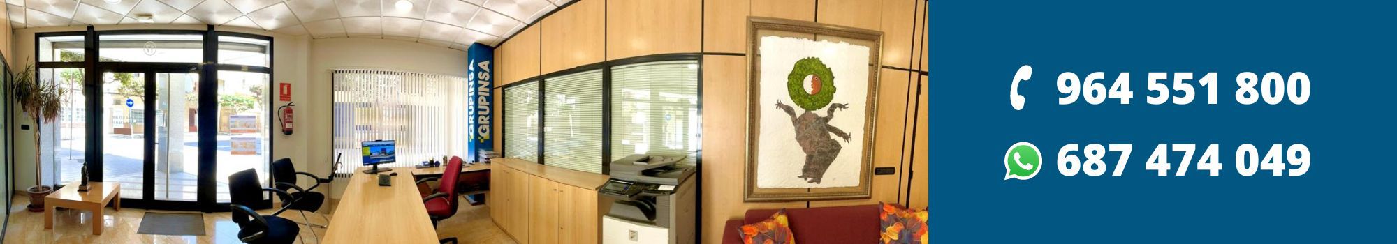 Contactanos y visítenos en nuestra oficina. GRUPIN, S.A.  en Almazora - Almassora